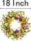 18 Inch Spring Summer Wreath for Front Door Artificial Floral Door Wreath with Vibrant Silk Flowers and Green Leaves for Home Farmhouse Holiday Decor